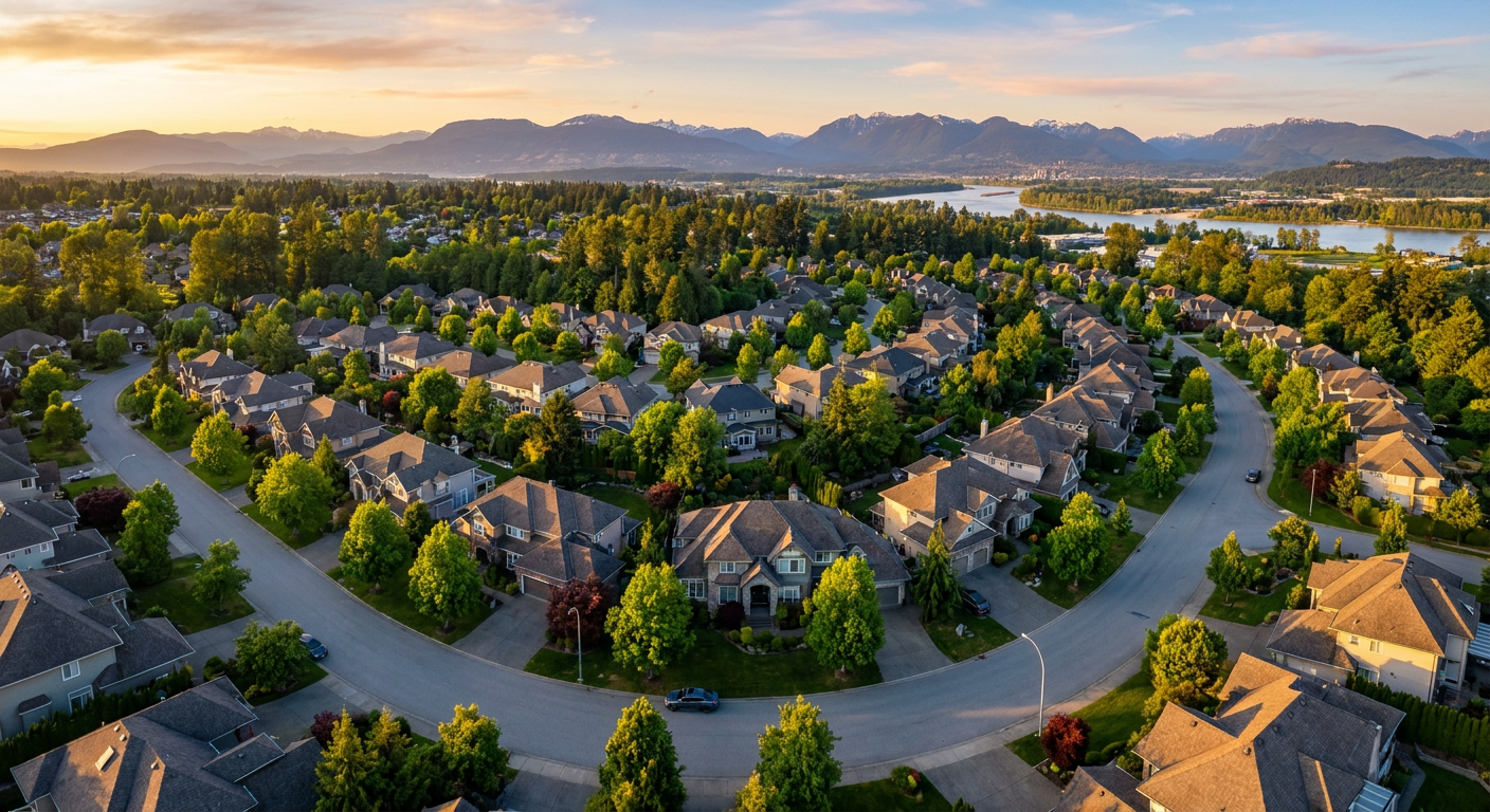 Aerial view of Fraser Valley